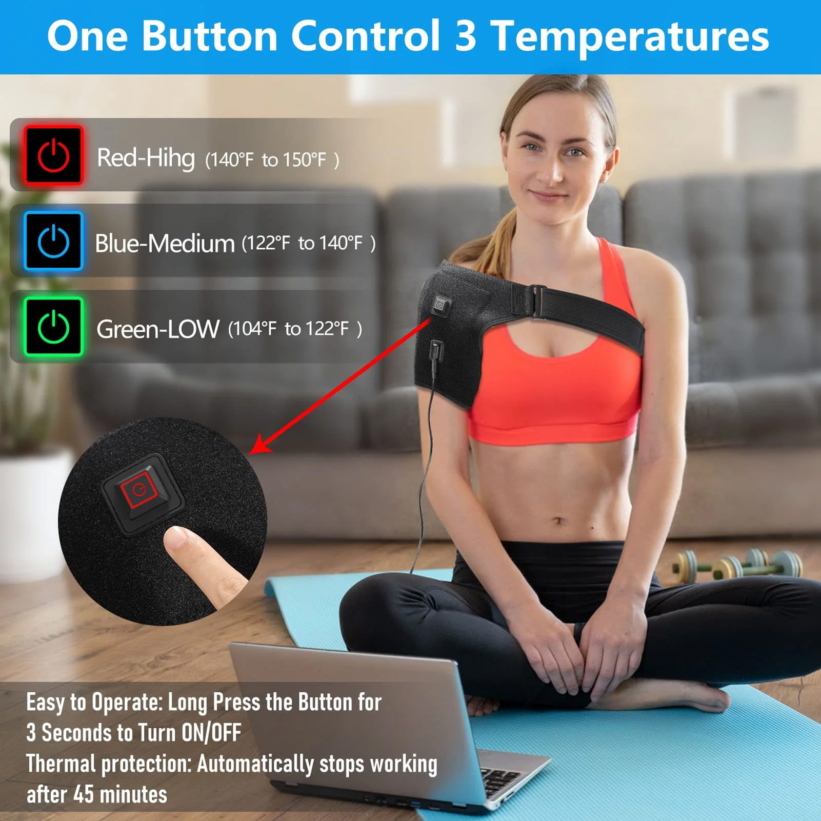 Usb Heated Shoulder Brace Rota - Sports Equipment United ulasan dan harga