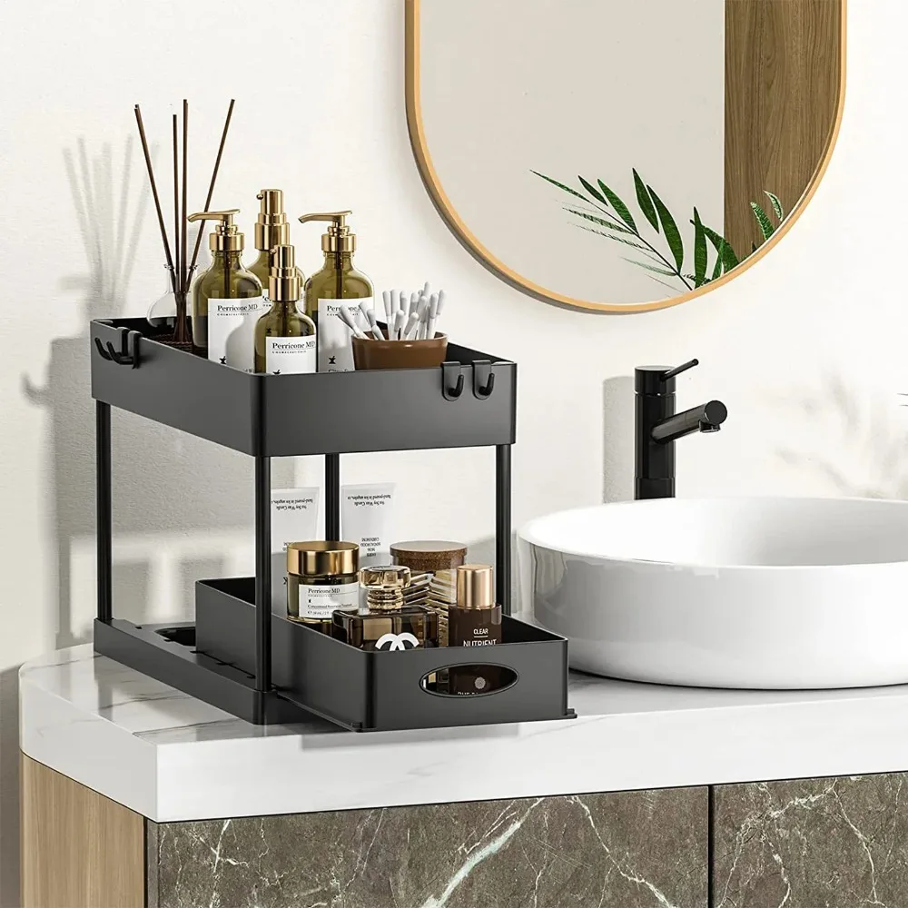 2 Tier Under Sink Sliding Stor - Sports Equipment Cabinet ulasan dan harga