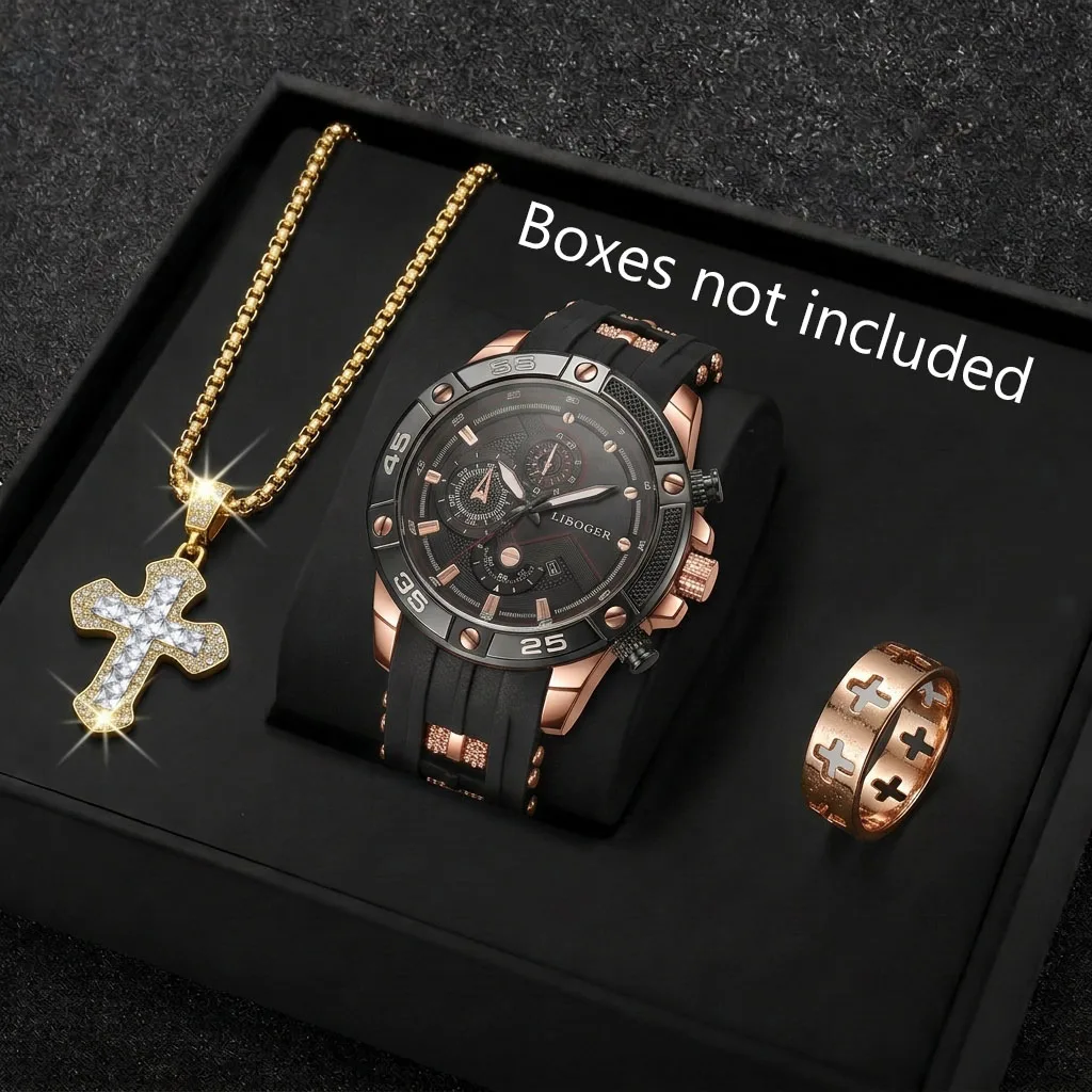 3PCS Fashion Male Sports Watch - Sports Equipment Cabinet ulasan dan harga