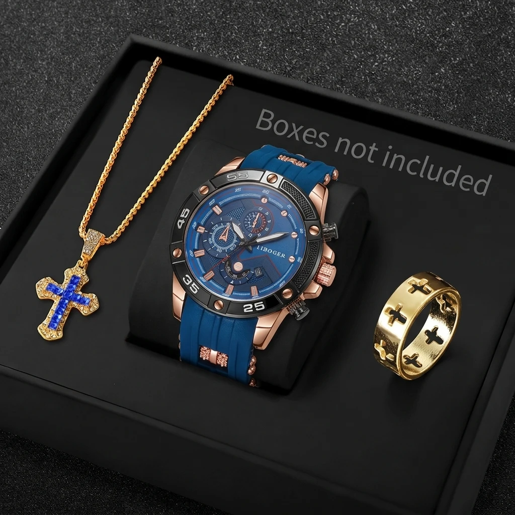 3PCS Fashion Male Sports Watch - Sports Equipment Cabinet ulasan dan harga