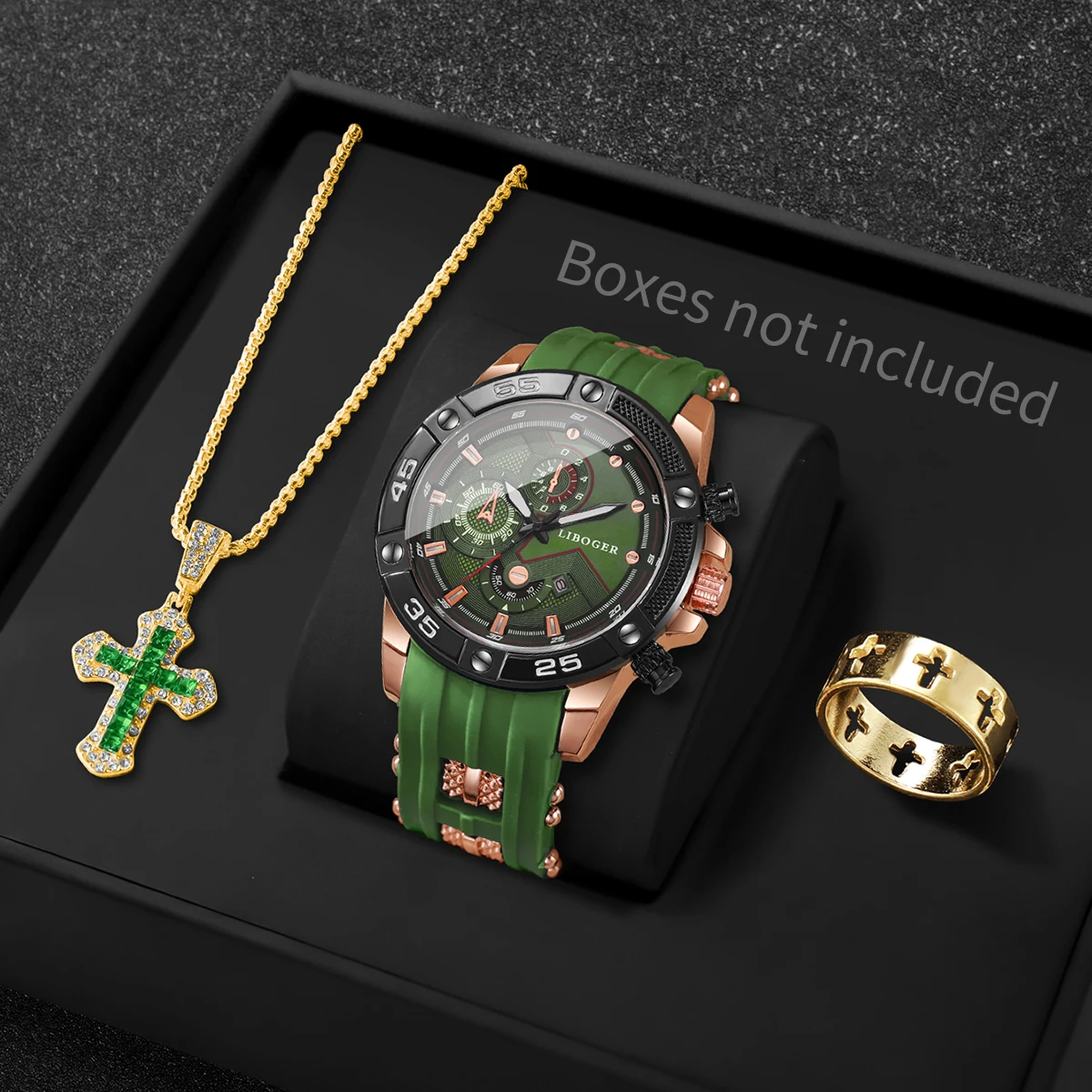 3PCS Fashion Male Sports Watch - Sports Equipment Cabinet ulasan dan harga